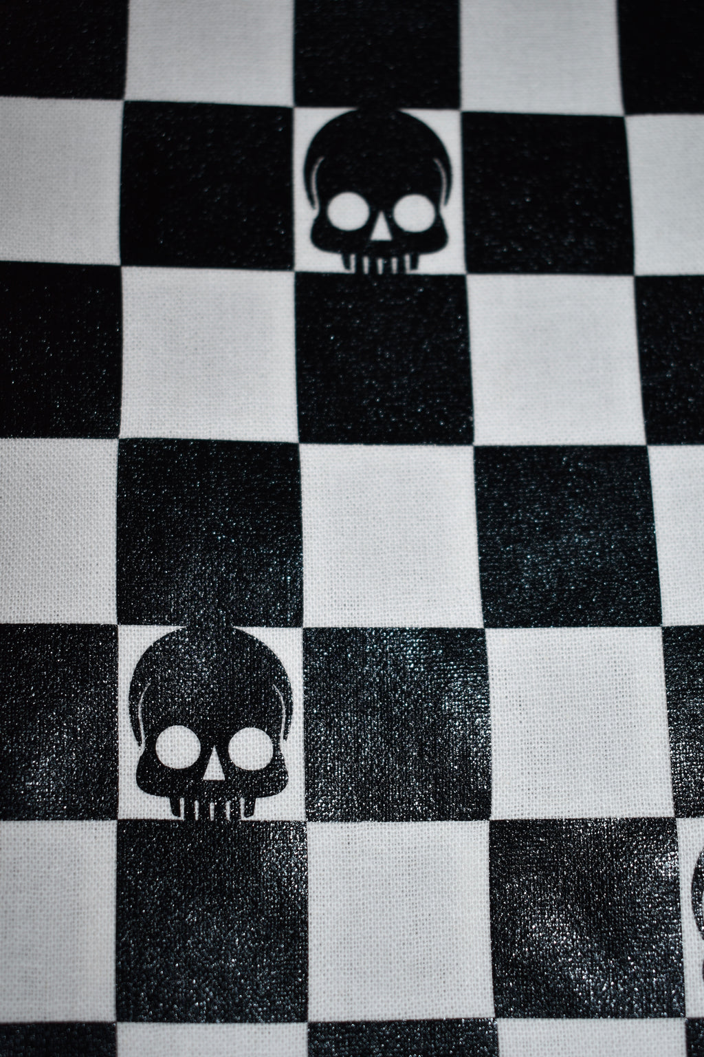 Checkerboard Skull Bandana