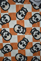Vintage Checkerboard Skull Bandana