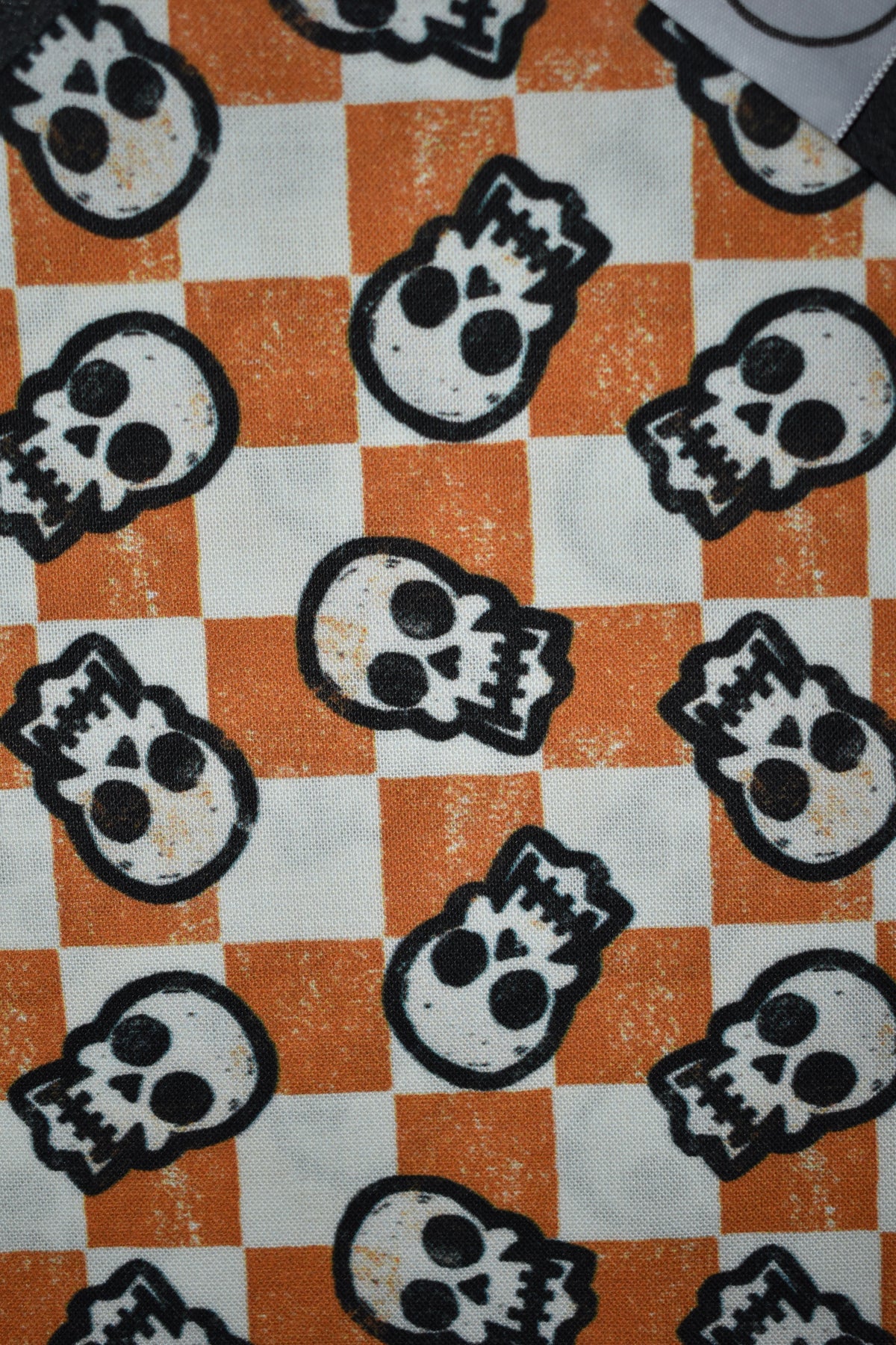 Vintage Checkerboard Skull Bandana