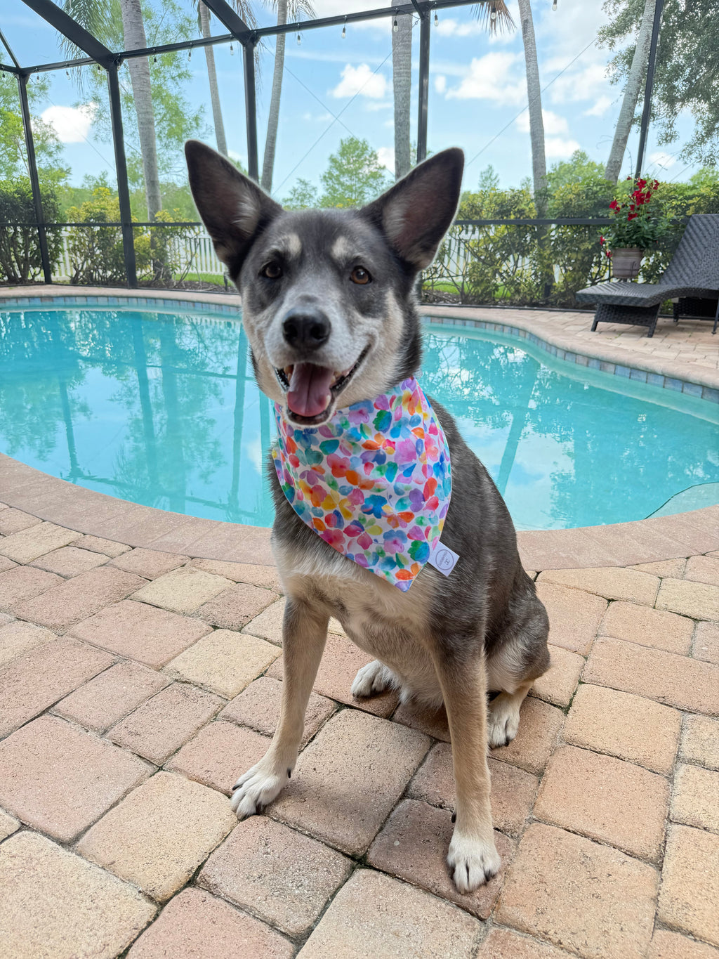 Watercolor Petals Bandana
