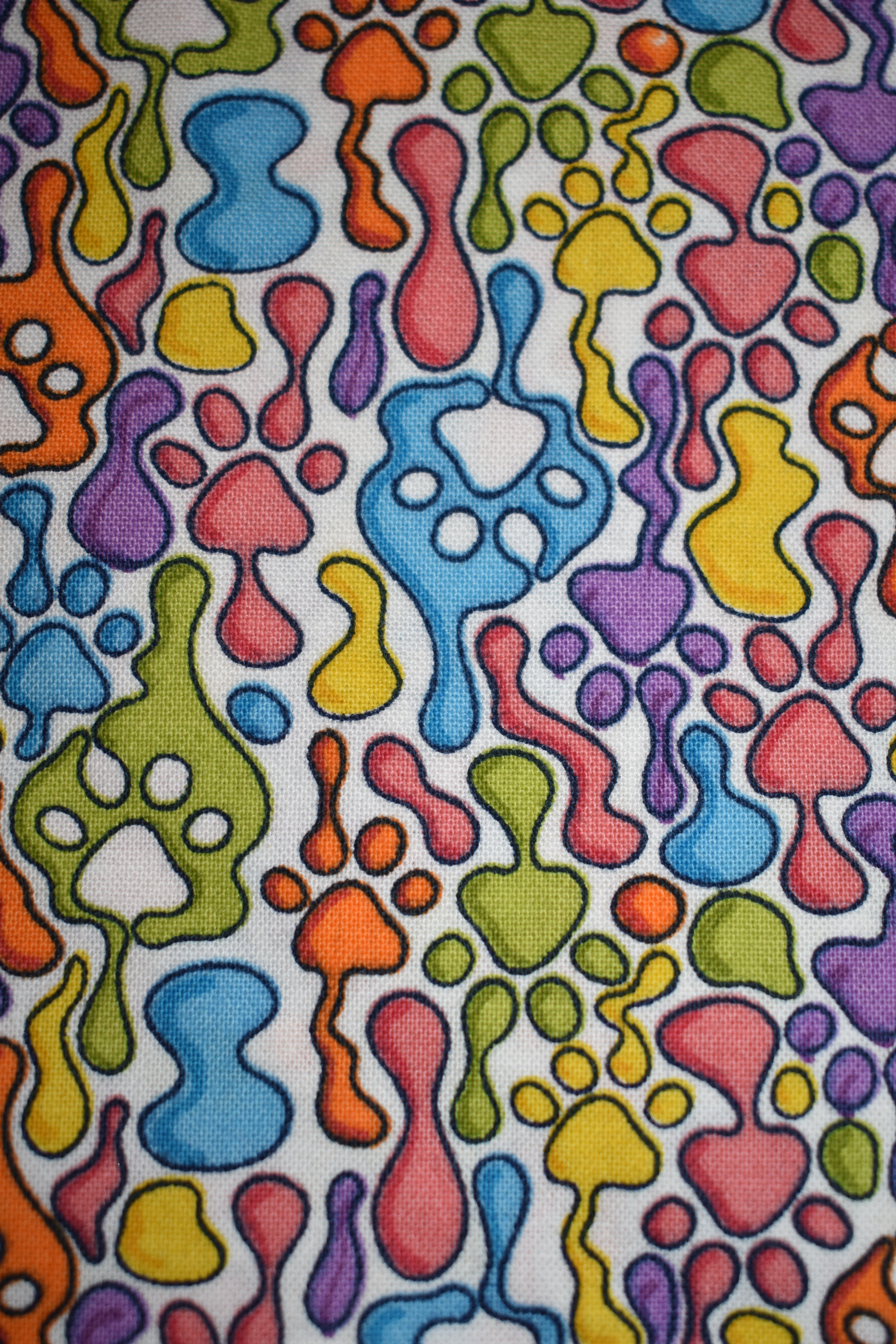 Lava Lamp Paw Prints Bandana