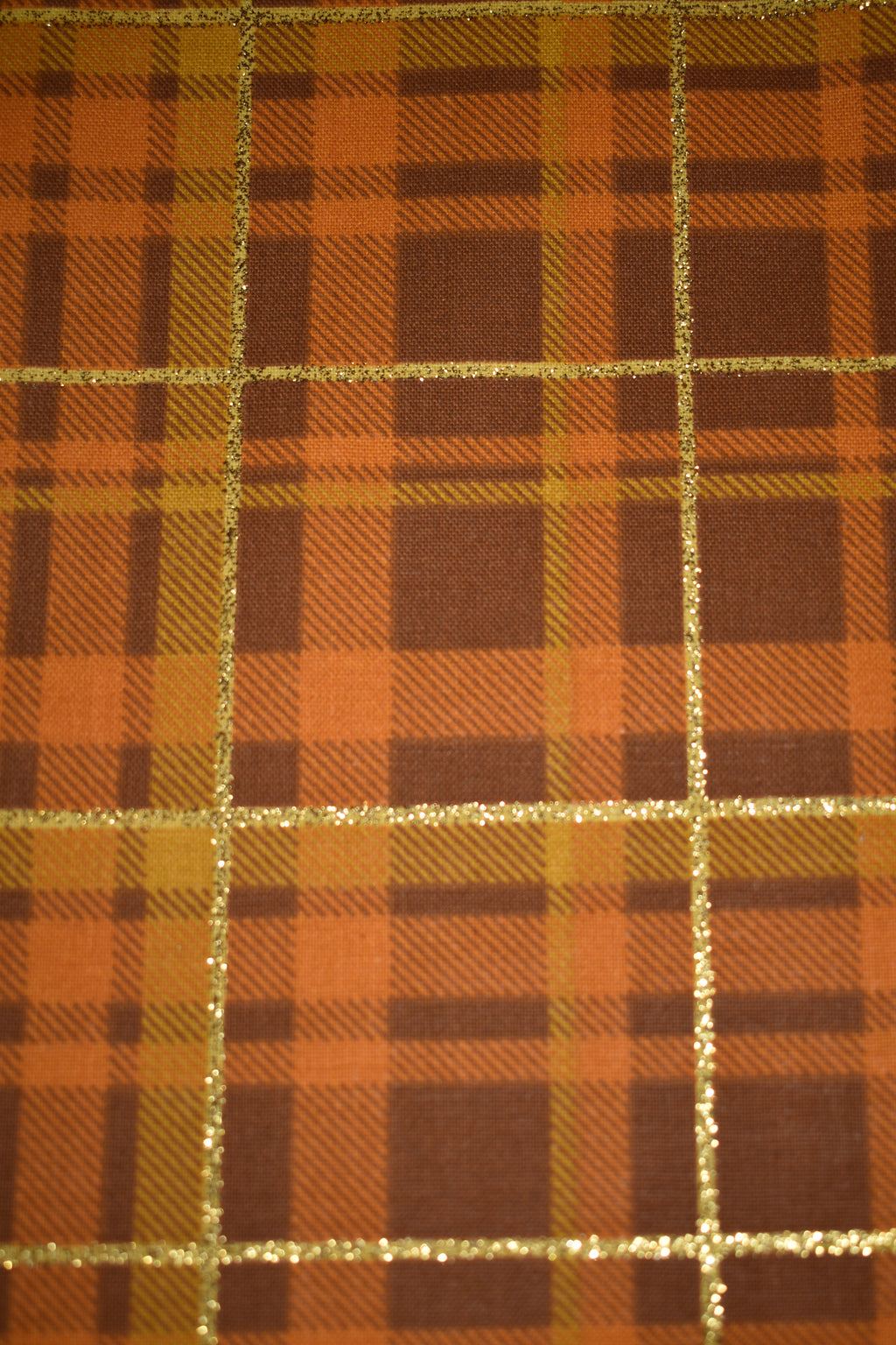 Fall Glitter Plaid Bandana