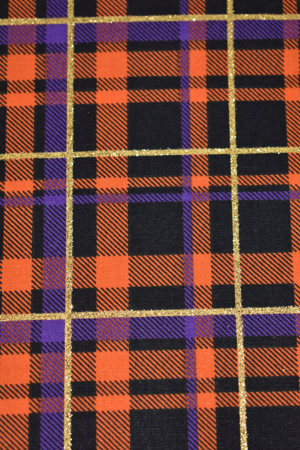Halloween Glitter Plaid Bandana