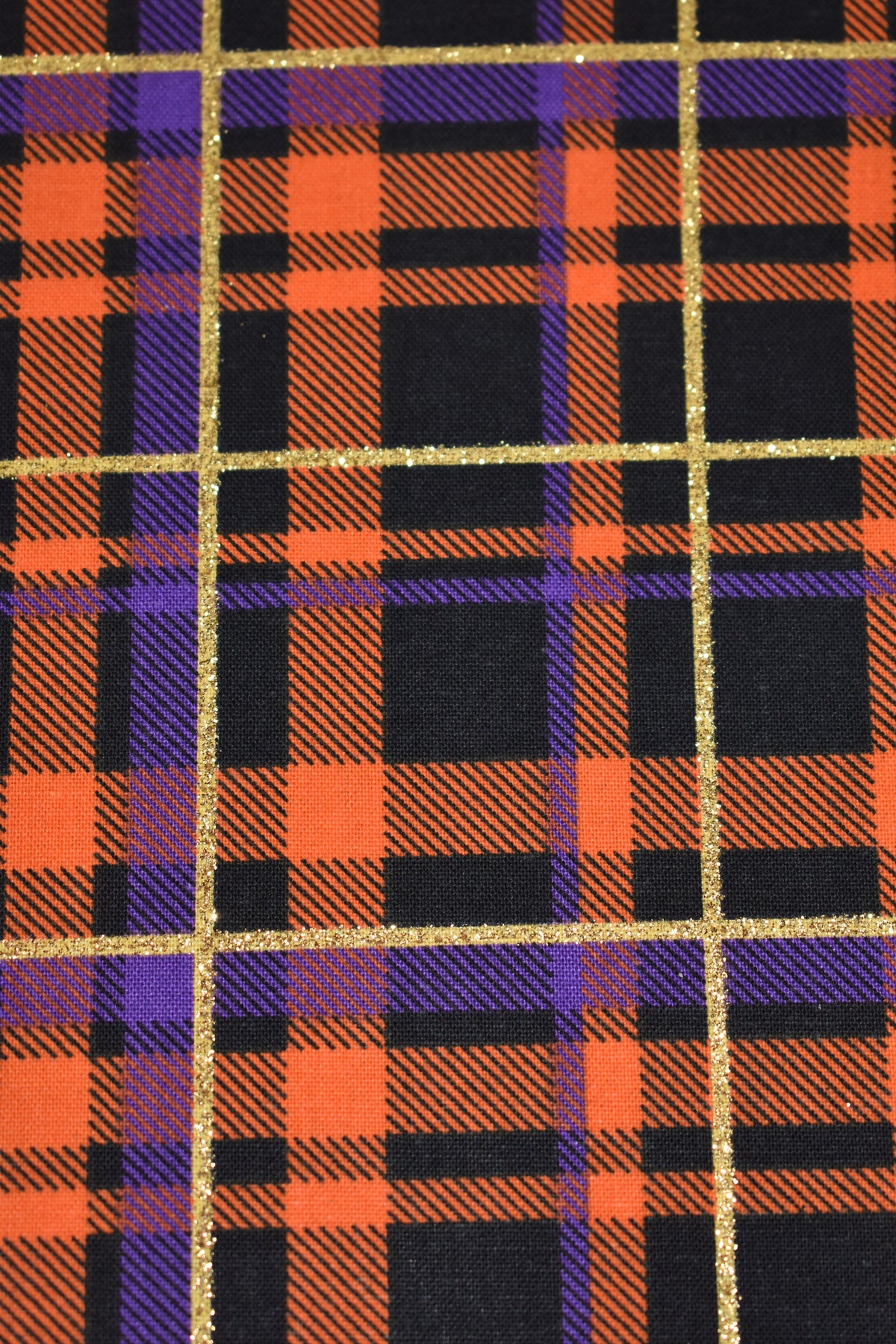 Halloween Glitter Plaid Bandana
