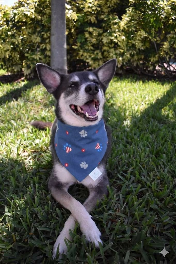 Patriotic Paw Prints Bandana